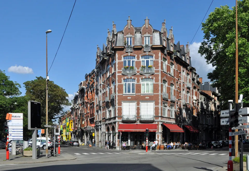 Locatie van de kermis in Luik (Liège)