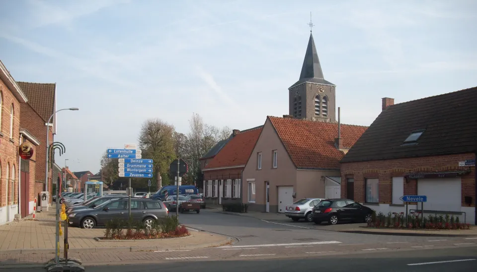 Locatie van de kermis in Vinkt