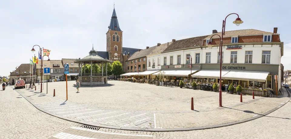 Locatie van de kermis in Aalter