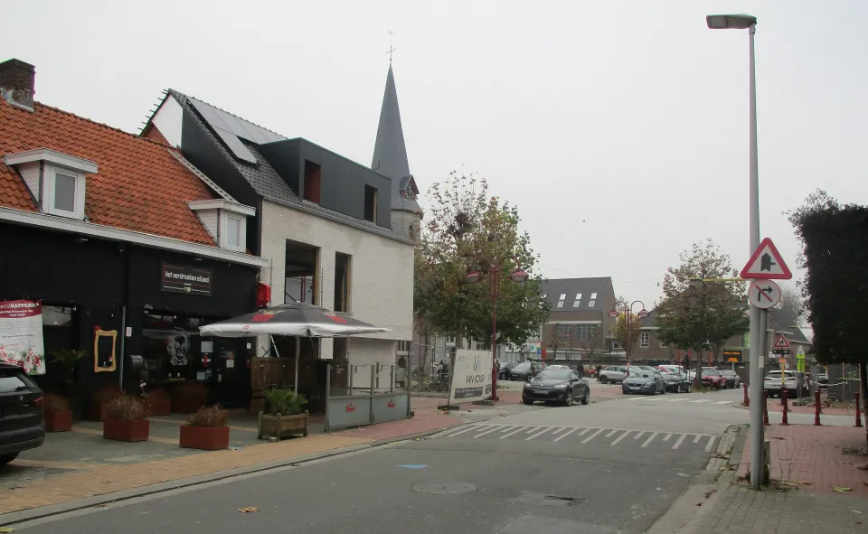 Locatie van de kermis in Merendree