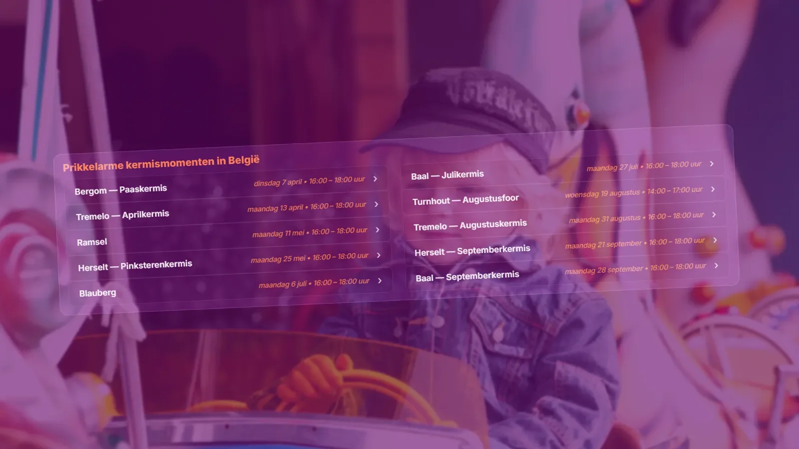 Kermis.nu gaat prikkelarme kermismomenten vermelden